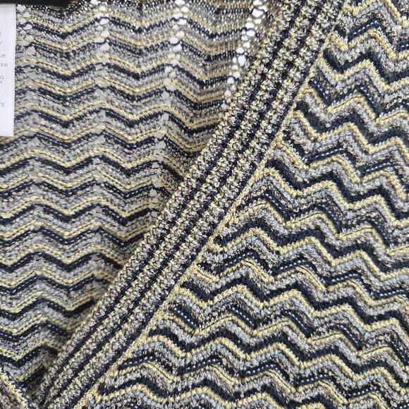 Jones NY Womens Vtg Y2K Eclectic Maximalist Indie Open Knit Chevron Cardigan PS - Picture 5 of 11